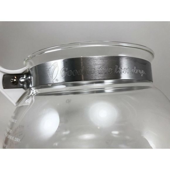 Vintage Pyrex Maxwell House Glass Coffee Pot 10 Cup Good to the Last Drop Carafe - Picture 9 of 9